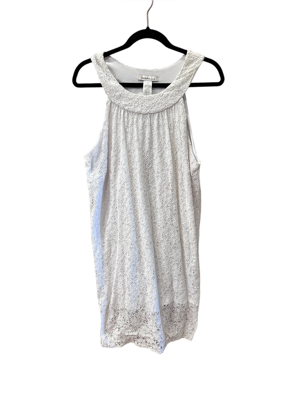 Laundry by Design White Lace Halter Dress